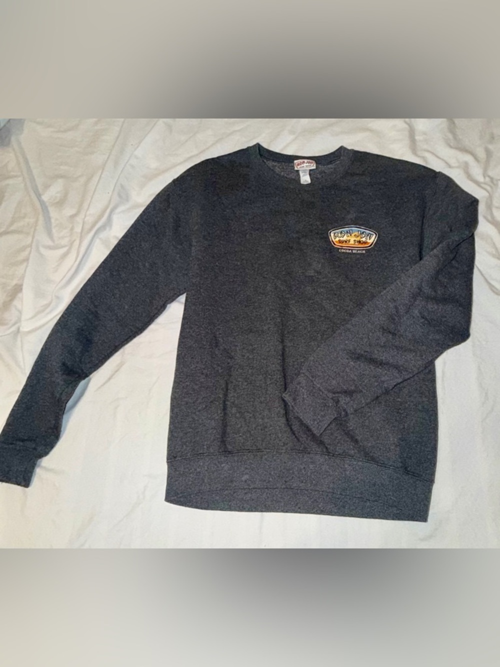 Ron Jon Men's Heather Charcoal Crewneck Sweatshirt